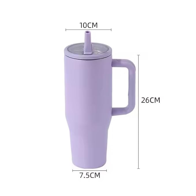 Tumbler with foldable straw - 1200 ML Leakproof