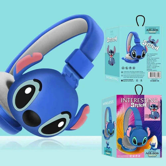 Stitch Wireless Bluetooth Headphones for Kids – Cute Cartoon Headset with Stereo Sound