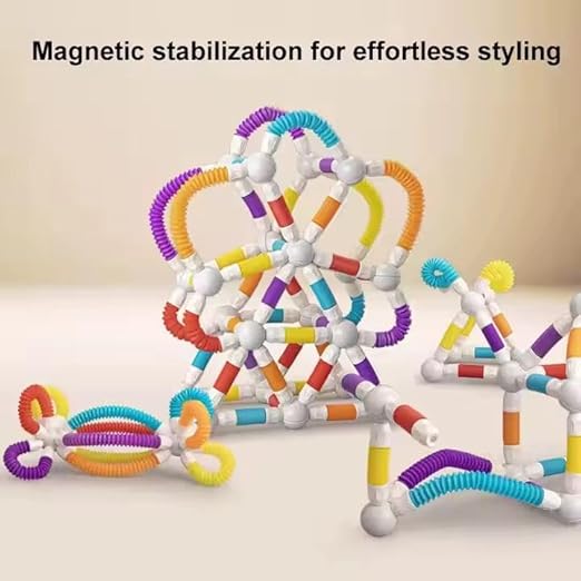 Flexible Magnetic Sticks Building Blocks for Kids Toys for Girls Toys for Boys Age 3+ Year Educational Stem Learning Magnet Stick with Balls Game Set (25 Pcs)