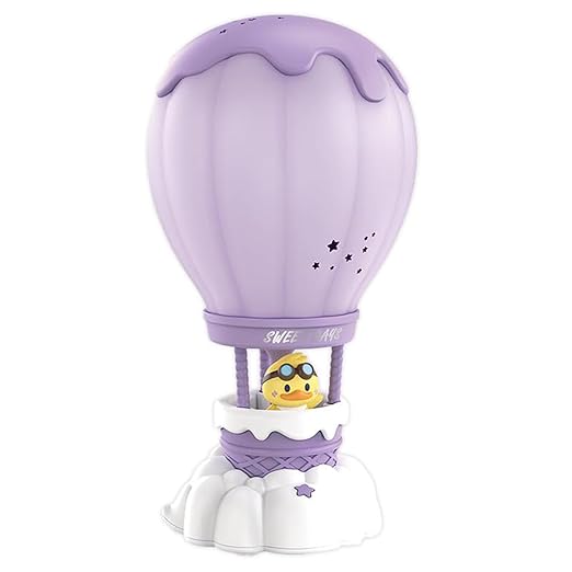 Abs Ice Cream Air Balloon Night Light | Rechargeable With USB Cable | Three Gear Color Temperature LED With Dimmable Features | Cute Pet Balloon Table Lamp for Kids