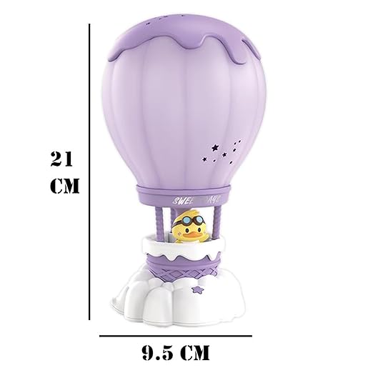 Abs Ice Cream Air Balloon Night Light | Rechargeable With USB Cable | Three Gear Color Temperature LED With Dimmable Features | Cute Pet Balloon Table Lamp for Kids