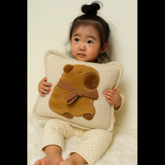 Adorable Kids Plush Comforter with Pillow (40×40 cm Folded / 110×150 cm Open) – Soft & Cozy Animal Design