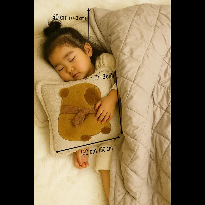 Adorable Kids Plush Comforter with Pillow (40×40 cm Folded / 110×150 cm Open) – Soft & Cozy Animal Design