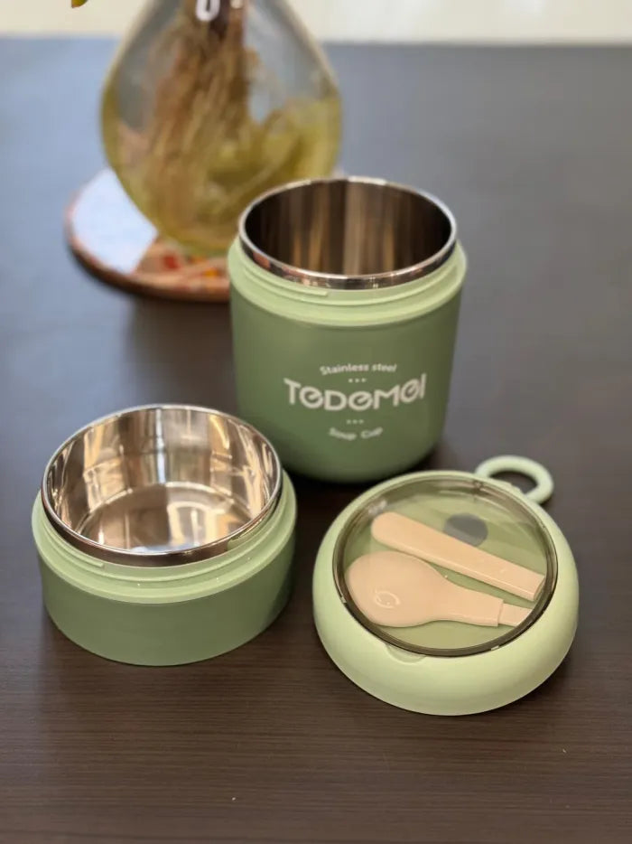 Tedemei Double Level Thermal Insulated Steel Bento Box